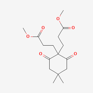 molecular formula C16H24O6 B5597620 methyl 3-[1-(3-methoxy-3-oxopropyl)-4,4-dimethyl-2,6-dioxocyclohexyl]propanoate 