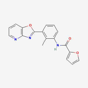 molecular formula C18H13N3O3 B5597621 N-[2-methyl-3-([1,3]oxazolo[4,5-b]pyridin-2-yl)phenyl]furan-2-carboxamide 