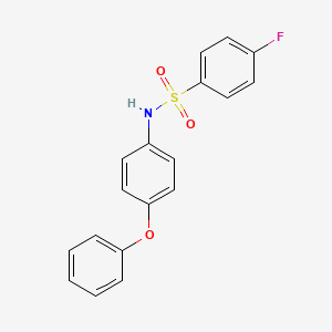 molecular formula C18H14FNO3S B5597708 4-fluoro-N-(4-phenoxyphenyl)benzenesulfonamide 