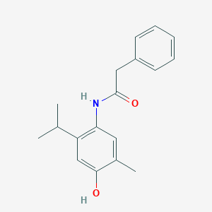 molecular formula C18H21NO2 B5597755 N-(4-hydroxy-5-methyl-2-propan-2-ylphenyl)-2-phenylacetamide 