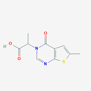 2-(6-Methyl-4-oxothieno[2,3-d]pyrimidin-3-yl)propanoic acid