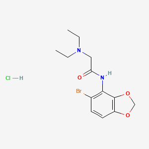 molecular formula C13H18BrClN2O3 B5597814 N-(5-bromo-1,3-benzodioxol-4-yl)-2-(diethylamino)acetamide;hydrochloride 