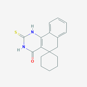 molecular formula C17H18N2OS B5597827 2-thioxo-2,3-dihydro-1H-spiro[benzo[h]quinazoline-5,1'-cyclohexan]-4(6H)-one 