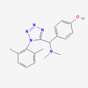 molecular formula C18H21N5O B5597834 4-[Dimethylamino-[1-(2,6-dimethylphenyl)tetrazol-5-yl]methyl]phenol 