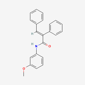 molecular formula C22H19NO2 B5597848 (2E)-N-(3-methoxyphenyl)-2,3-diphenylprop-2-enamide 