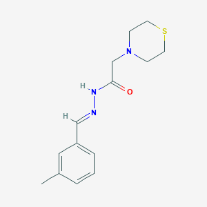molecular formula C14H19N3OS B5597909 N-[(E)-(3-methylphenyl)methylideneamino]-2-thiomorpholin-4-ylacetamide 