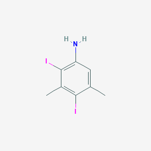 molecular formula C8H9I2N B055981 2,4-Diiodo-3,5-dimethylaniline CAS No. 117832-16-3
