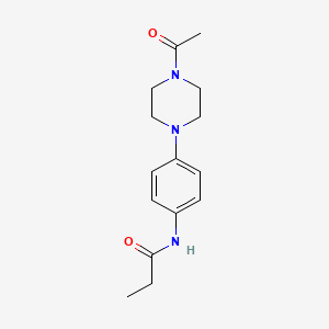 molecular formula C15H21N3O2 B5598179 N-[4-(4-acetylpiperazin-1-yl)phenyl]propanamide 