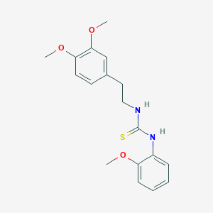 molecular formula C18H22N2O3S B5598297 1-[2-(3,4-Dimethoxyphenyl)ethyl]-3-(2-methoxyphenyl)thiourea 