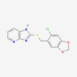 molecular formula C14H10ClN3O2S B5598406 (6-CHLORO-1,3-BENZODIOXOL-5-YL)METHYL (3H-IMIDAZO[4,5-B]PYRIDIN-2-YL) SULFIDE 