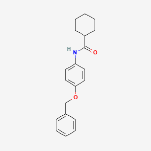 molecular formula C20H23NO2 B5598465 4-(BENZYLOXY)-N-CYCLOHEXAMIDOANILINE 