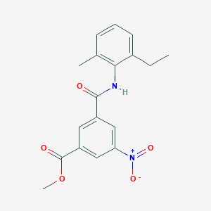 molecular formula C18H18N2O5 B5598504 Methyl 3-[(2-ethyl-6-methylphenyl)carbamoyl]-5-nitrobenzoate 