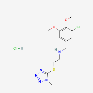 molecular formula C14H21Cl2N5O2S B5598568 N-[(3-chloro-4-ethoxy-5-methoxyphenyl)methyl]-2-(1-methyltetrazol-5-yl)sulfanylethanamine;hydrochloride 