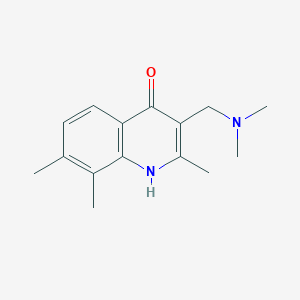molecular formula C15H20N2O B5598673 3-[(Dimethylamino)methyl]-2,7,8-trimethylquinolin-4-ol 