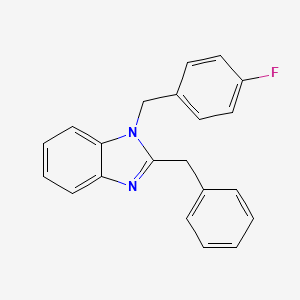 molecular formula C21H17FN2 B5598694 2-BENZYL-1-[(4-FLUOROPHENYL)METHYL]-1H-1,3-BENZODIAZOLE 