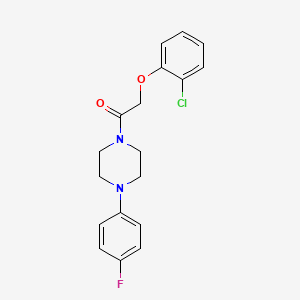 molecular formula C18H18ClFN2O2 B5598702 2-(2-CHLOROPHENOXY)-1-[4-(4-FLUOROPHENYL)PIPERAZINO]-1-ETHANONE 