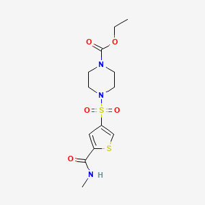 molecular formula C13H19N3O5S2 B5598760 Ethyl 4-[5-(methylcarbamoyl)thiophen-3-yl]sulfonylpiperazine-1-carboxylate 