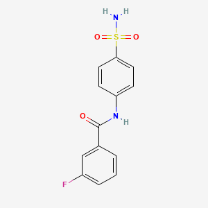 molecular formula C13H11FN2O3S B5598778 3-fluoro-N-(4-sulfamoylphenyl)benzamide 