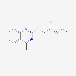 molecular formula C13H14N2O2S B5598862 ETHYL 2-[(4-METHYLQUINAZOLIN-2-YL)SULFANYL]ACETATE 