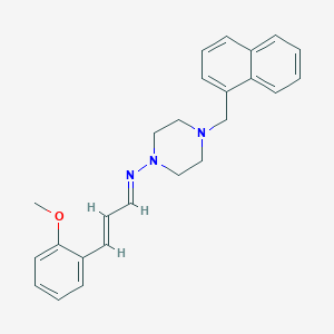 molecular formula C25H27N3O B5598916 (1E,2E)-3-(2-METHOXYPHENYL)-N-{4-[(NAPHTHALEN-1-YL)METHYL]PIPERAZIN-1-YL}PROP-2-EN-1-IMINE 