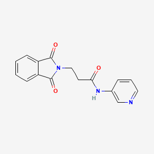 molecular formula C16H13N3O3 B5598922 3-(1,3-DIOXO-1,3-DIHYDRO-2H-ISOINDOL-2-YL)-N~1~-(3-PYRIDYL)PROPANAMIDE 