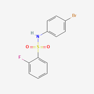molecular formula C12H9BrFNO2S B5599015 (4-Bromophenyl)[(2-fluorophenyl)sulfonyl]amine 