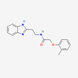 molecular formula C18H19N3O2 B5599027 N-(2-(1H-BENZIMIDAZOL-2-YL)ETHYL)-2-(2-METHYLPHENOXY)ACETAMIDE 