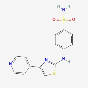 B5599037 4-{[4-(4-pyridinyl)-1,3-thiazol-2-yl]amino}benzenesulfonamide CAS No. 5744-46-7