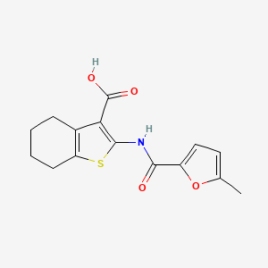 molecular formula C15H15NO4S B5599114 2-[(5-Methylfuran-2-carbonyl)amino]-4,5,6,7-tetrahydro-1-benzothiophene-3-carboxylic acid 
