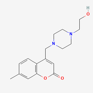 molecular formula C17H22N2O3 B5599170 4-{[4-(2-hydroxyethyl)piperazin-1-yl]methyl}-7-methyl-2H-chromen-2-one 