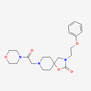 molecular formula C21H29N3O5 B5599178 8-(2-morpholin-4-yl-2-oxoethyl)-3-(2-phenoxyethyl)-1-oxa-3,8-diazaspiro[4.5]decan-2-one 