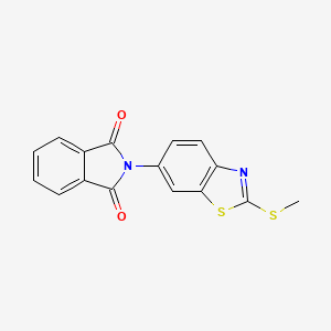 molecular formula C16H10N2O2S2 B5599259 2-(2-(Methylthio)-1,3-benzothiazol-6-YL)-1H-isoindole-1,3(2H)-dione 