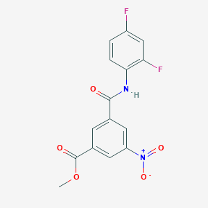 molecular formula C15H10F2N2O5 B5599302 Methyl 3-[(2,4-difluorophenyl)carbamoyl]-5-nitrobenzoate 