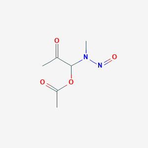 molecular formula C6H10N2O4 B055994 N-Methyl-N-(1-acetoxy-2-oxopropyl)nitrosamine CAS No. 112725-15-2