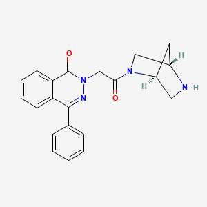 molecular formula C21H20N4O2 B5599414 2-{2-[(1S,4S)-2,5-diazabicyclo[2.2.1]hept-2-yl]-2-oxoethyl}-4-phenyl-1(2H)-phthalazinone hydrochloride 