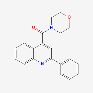 molecular formula C20H18N2O2 B5599499 Morpholine, 4-[(2-phenyl-4-quinolinyl)carbonyl]- CAS No. 88067-73-6