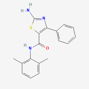 molecular formula C18H17N3OS B5599538 2-Amino-N-(2,6-dimethylphenyl)-4-phenylthiazole-5-carboxamide 