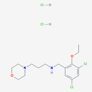 molecular formula C16H26Cl4N2O2 B5599582 N-[(3,5-dichloro-2-ethoxyphenyl)methyl]-3-morpholin-4-ylpropan-1-amine;dihydrochloride 