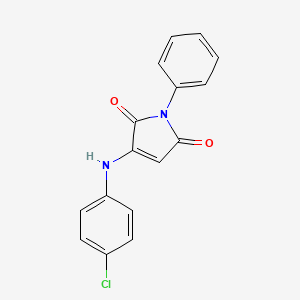 molecular formula C16H11ClN2O2 B5599689 3-(4-Chloroanilino)-1-phenylpyrrole-2,5-dione CAS No. 5761-93-3