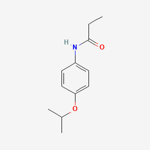 molecular formula C12H17NO2 B5599693 N-(4-propan-2-yloxyphenyl)propanamide 
