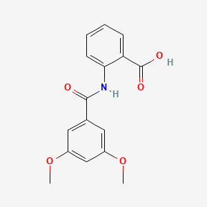 molecular formula C16H15NO5 B5599704 2-{[(3,5-Dimethoxyphenyl)carbonyl]amino}benzoic acid 