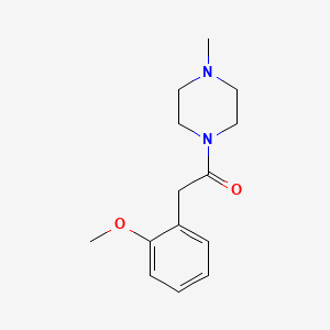molecular formula C14H20N2O2 B5599729 2-(2-Methoxyphenyl)-1-(4-methylpiperazin-1-yl)ethanone 