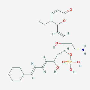 2H-Pyran-2-one, 6-(3-(2-aminoethyl)-10-cyclohexyl-3,6-dihydroxy-4-(phosphonooxy)-1,7,9-decatrienyl)-5-ethyl-5,6-dihydro-