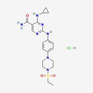 molecular formula C20H28ClN7O3S B560020 Cerdulatinib Hydrochloride CAS No. 1369761-01-2