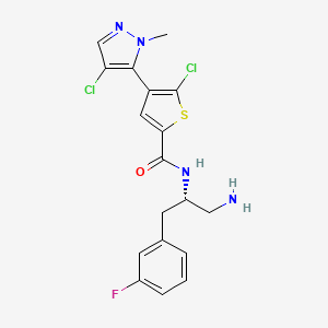 molecular formula C₁₈H₁₇Cl₂F₂N₄OS B560028 Afuresertib CAS No. 1047644-62-1