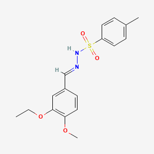 molecular formula C17H20N2O4S B5600288 N'-(3-ethoxy-4-methoxybenzylidene)-4-methylbenzenesulfonohydrazide 