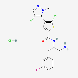 molecular formula C18H18Cl3FN4OS B560029 Afuresertib hydrochloride CAS No. 1047645-82-8