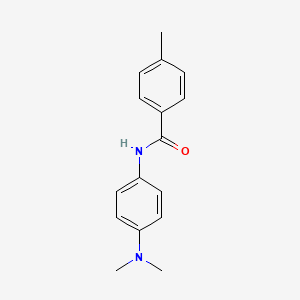 molecular formula C16H18N2O B5600300 N-[4-(dimethylamino)phenyl]-4-methylbenzamide 