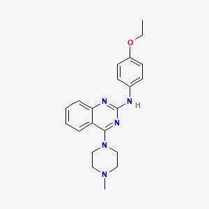 molecular formula C21H25N5O B5600323 N-(4-ethoxyphenyl)-4-(4-methylpiperazin-1-yl)quinazolin-2-amine 