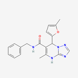 molecular formula C19H19N5O2 B5600340 N-benzyl-5-methyl-7-(5-methyl-2-furyl)-4,7-dihydro[1,2,4]triazolo[1,5-a]pyrimidine-6-carboxamide 